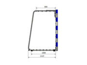 Mini handball goal Freestanding 90/110-80x80 Profile - Nordic Sport
