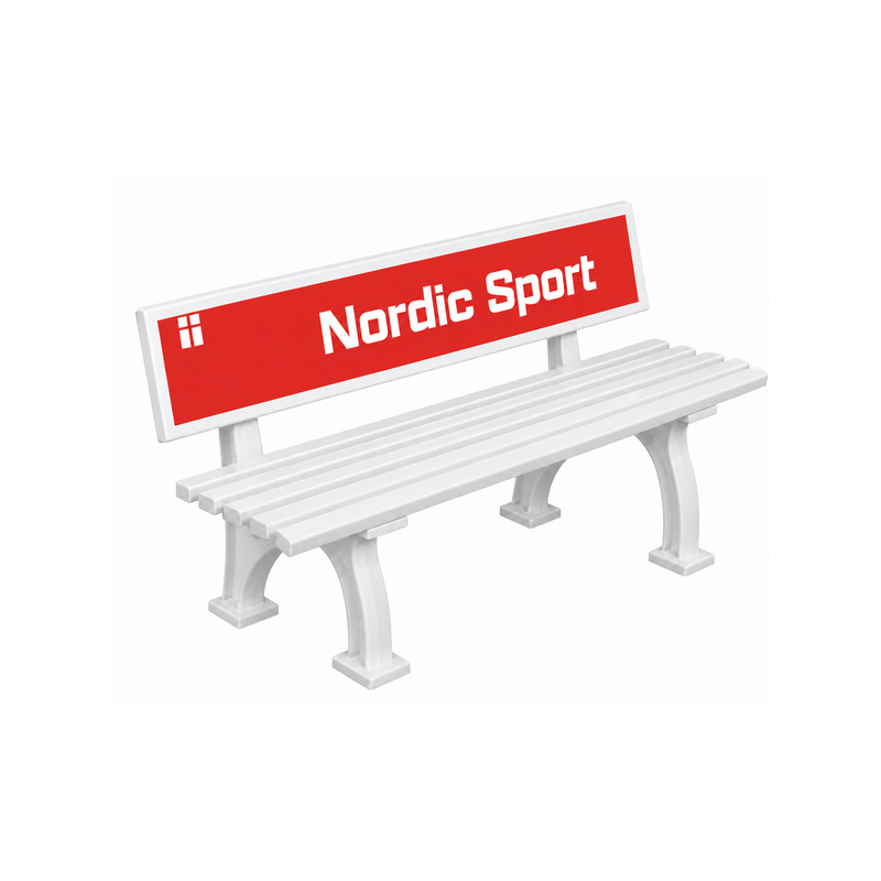 Tennisbänk Valhalla 150 cm med ryggstöd – Med eller Utan Tryck