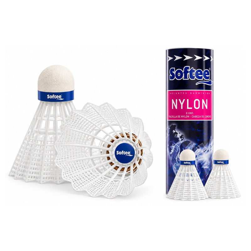 Softee 0.5 Badmintonbollar – vita, 6-pack