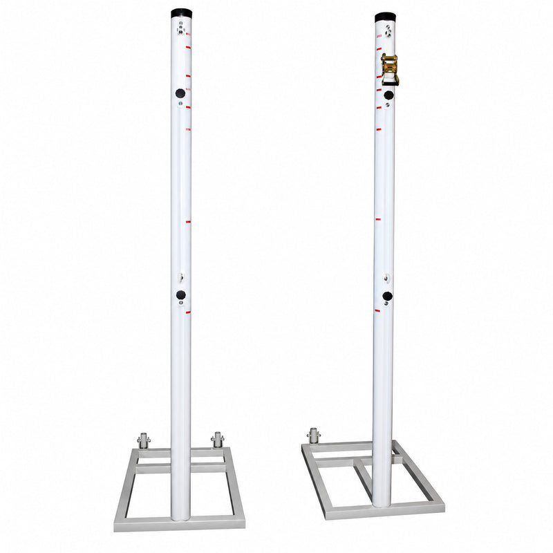 Flyttbara multisportstolpar i aluminium 90 mm – justerbar höjd