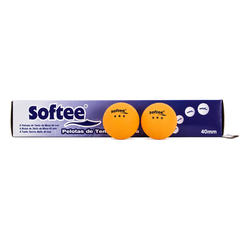 Bordtennisbollar Competition 3-stjärniga – 40 mm, 6-pack