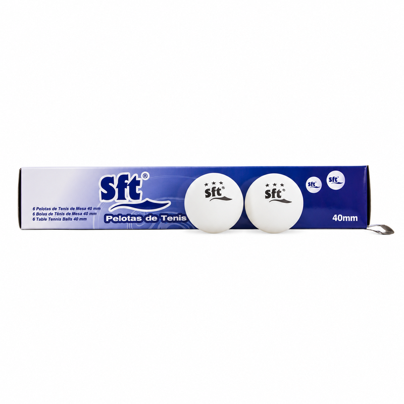 Bordtennisbollar Competition 3-stjärniga – 40 mm, 6-pack