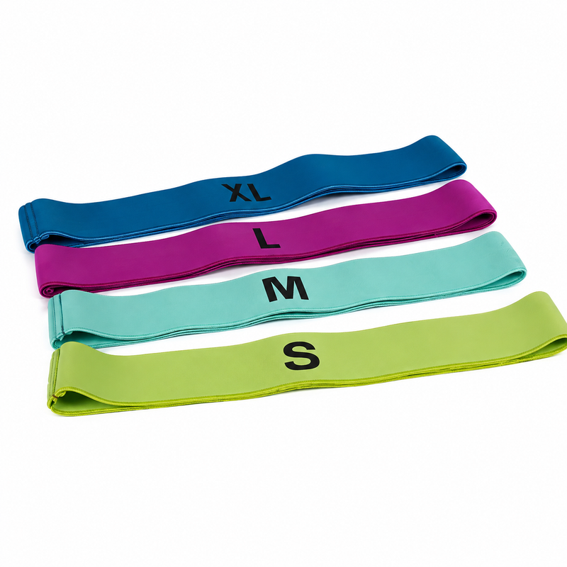 Träningsband mini i textil- set om 4 band