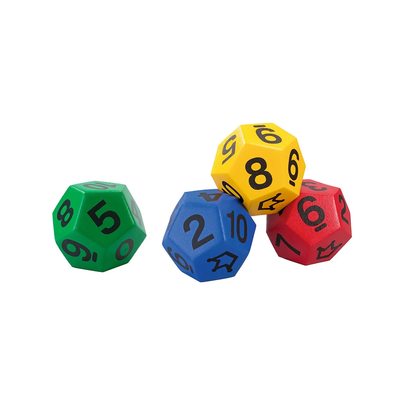 12-sidig tärningsboll i skum – för matematik, lek och rörelse
