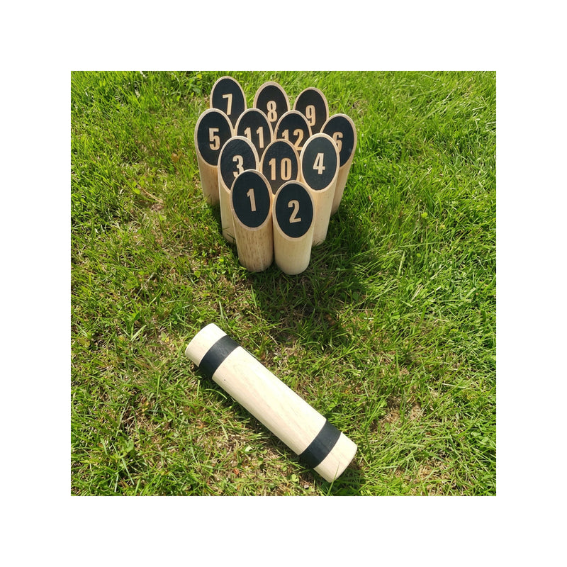 Nummerkubb spel i trälåda