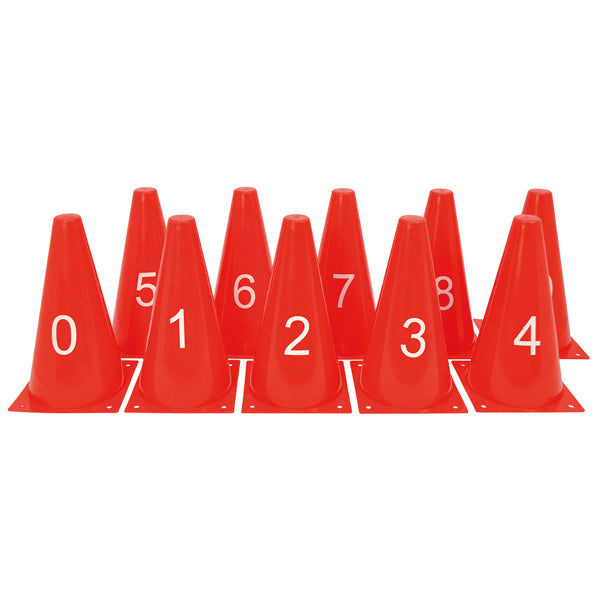 Cones 23cm with numbers 0-9 - Nordic Sport
