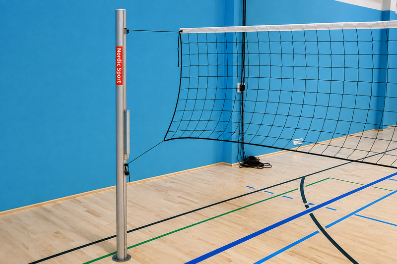 Volleybollstolpar i aluminium 100 mm
