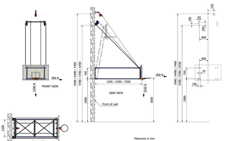 Basketmål Vägg Elektriskt - Nordic Sport